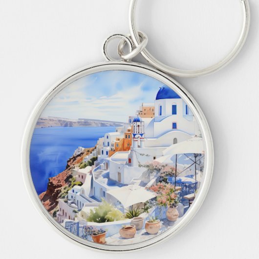 Porte-clés Oia Santorini (Devant)
