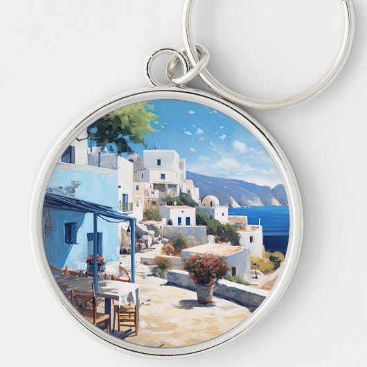 Porte-clés Oia Santorini (Devant)
