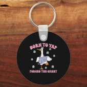 Porte-clés Oie Amusante Née À Yap Obligée De Graphiquer Les I (Recto)