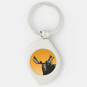 Porte-clés Oie au coucher du soleil - Art original de la faun