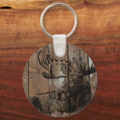 Porte-clés Oie de bois rustique (Recto)