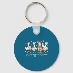 Porte-clés Oie Egg Cited Drôle Graphisme Rigolo