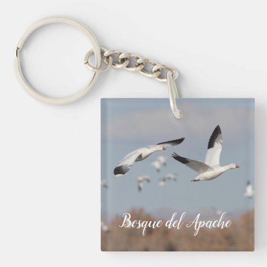 Porte-clés Oies dans le ciel du Bosque del Apache (Devant)