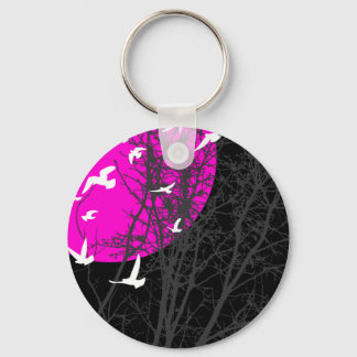 Porte-clés oiseau à silhouette