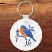 Porte-clés Oiseau bleu (Recto)