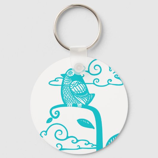 Porte-clés Oiseau bleu (Recto)