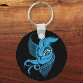 Porte-clés Oiseau bleu à deux tons (Recto)