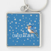 Porte-clés Oiseau bleu céruléen (Devant)