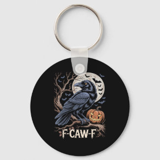 Porte-clés Oiseau corbeau drôle rétro F-Caw-F Corbeau oiseau