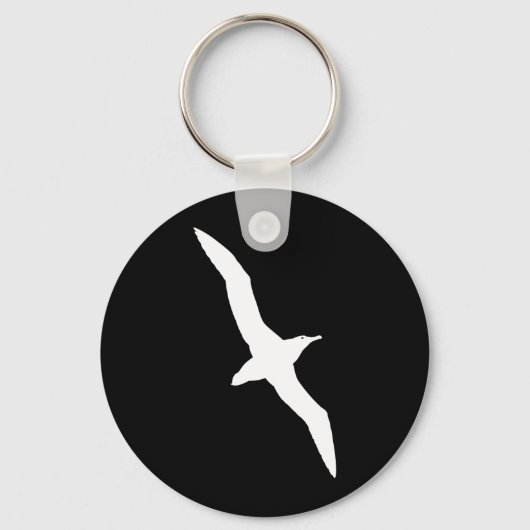 Porte-clés Oiseau d'Albatros blanc en vol (Recto)
