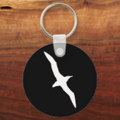 Porte-clés Oiseau d'Albatros blanc en vol (Recto)