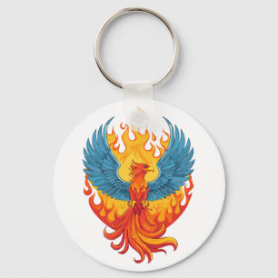 Porte-clés Oiseau de feu mythologique fantastique lumineux