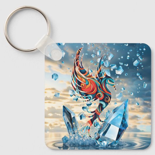 Porte-clés Oiseau de glace (Recto)