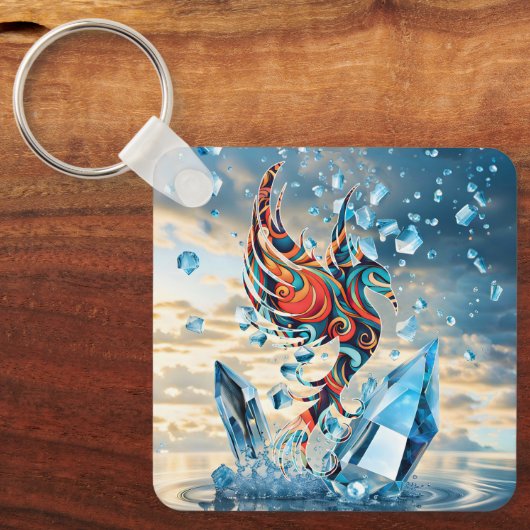 Porte-clés Oiseau de glace (Recto)