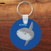 Porte-clés Oiseau de mer mola mola mignonne caricature (Recto)