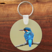 Porte-clés Oiseau de pêche bleu (Recto)
