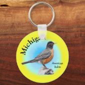 Porte-clés Oiseau d'État du Michigan (Recto)