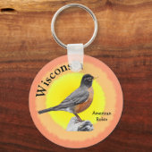 Porte-clés Oiseau d'État du Wisconsin (Recto)