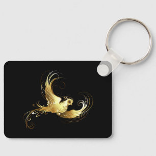Porte-clés Oiseau d'or sur Arrière - plan noir