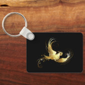 Porte-clés Oiseau d'or sur Arrière - plan noir (Verso)