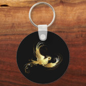 Porte-clés Oiseau d'or sur Arrière - plan noir (Recto)