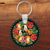 Porte-clés Oiseau et fleur hongrois OPUS (Recto)