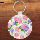 Porte-clés Oiseau et fleurs (Recto)