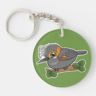 Porte-clés Oiseau forestier d'Akohekohe Hawaii