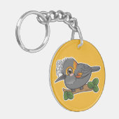 Porte-clés Oiseau forestier d'Akohekohe Hawaii (Devant gauche)