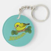 Porte-clés Oiseau forestier d'Anianiau Hawaii (Dos)