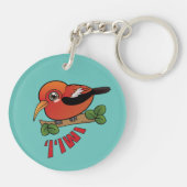 Porte-clés Oiseau forestier Iiwi Hawaii (Dos)