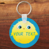 Porte-clés Oiseau Jaune Fluffy (Recto)