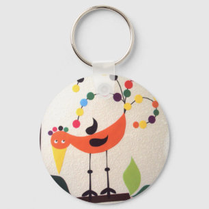 Porte-clés oiseau les couleurs