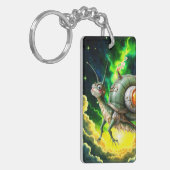 Porte-clés Oiseau-limace Steampunk Cosmique – Créature de Rêv (Devant gauche)