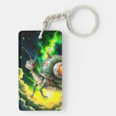 Porte-clés Oiseau-limace Steampunk Cosmique – Créature de Rêv (Dos)