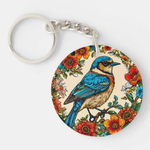 Porte-clés Oiseau magnifiquement illustré
