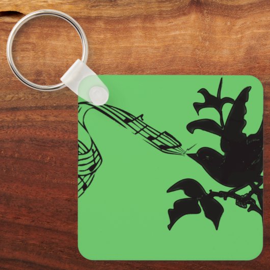 Porte-clés Oiseau Musical Change de Couleurs (Recto)