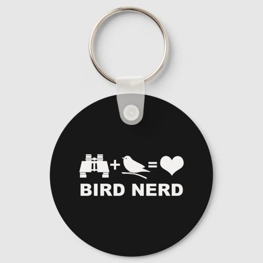 Porte-clés Oiseau Nerd Birdwatcher Birder Couleur personnalis (Recto)