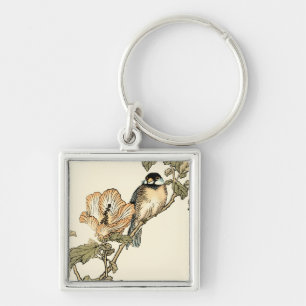 Porte-clés Oiseau oriental été perché sur la branche