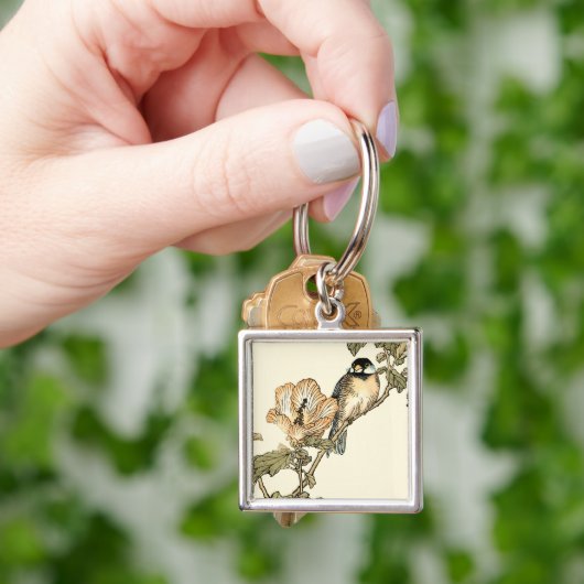 Porte-clés Oiseau oriental perché sur la branche (main)