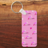 Porte-clés oiseau rose féminin (Recto)