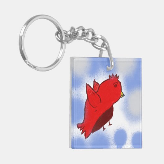 Porte-clés Oiseau rouge (Devant gauche)