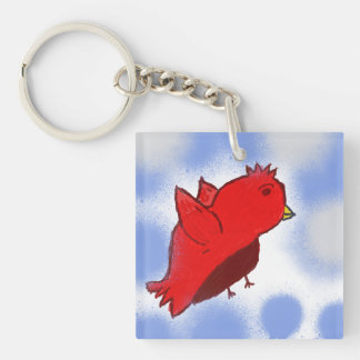 Porte-clés Oiseau rouge