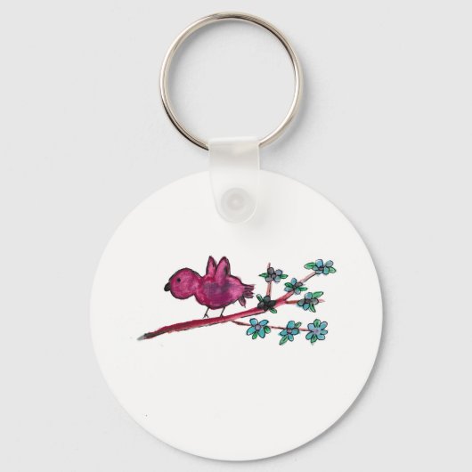 Porte-clés Oiseau rouge (Recto)