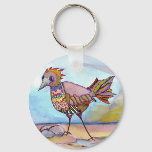 Porte-clés Oiseau sur la plage