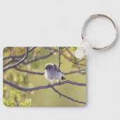 Porte-clés Oiseau sur Twig (Bushtit) (Recto)