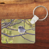 Porte-clés Oiseau sur Twig (Bushtit) (Recto)