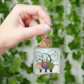 Porte-clés Oiseaux abstraits et porte - clé d'arbres (main)