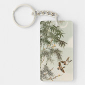 Porte-clés Oiseaux Bambou Asiatique Japonais Vintage (Devant)