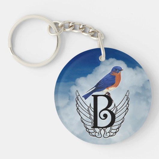 Porte-clés Oiseaux bleus paradisiaques (Devant)